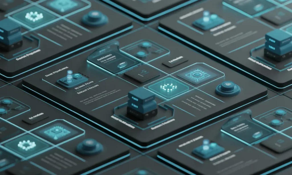 Infographic table comparing AI infrastructure build versus buy strategies across data pipelines, training platforms, feature stores, and MLOps tools