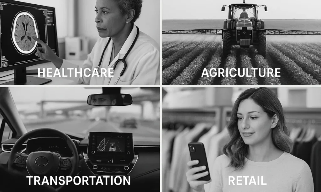 AI use cases for small and medium-sized businesses including chatbots, inventory forecasting, and predictive maintenance