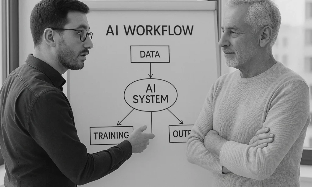 TechIsland AI consultant helping a business implement custom automation solutions