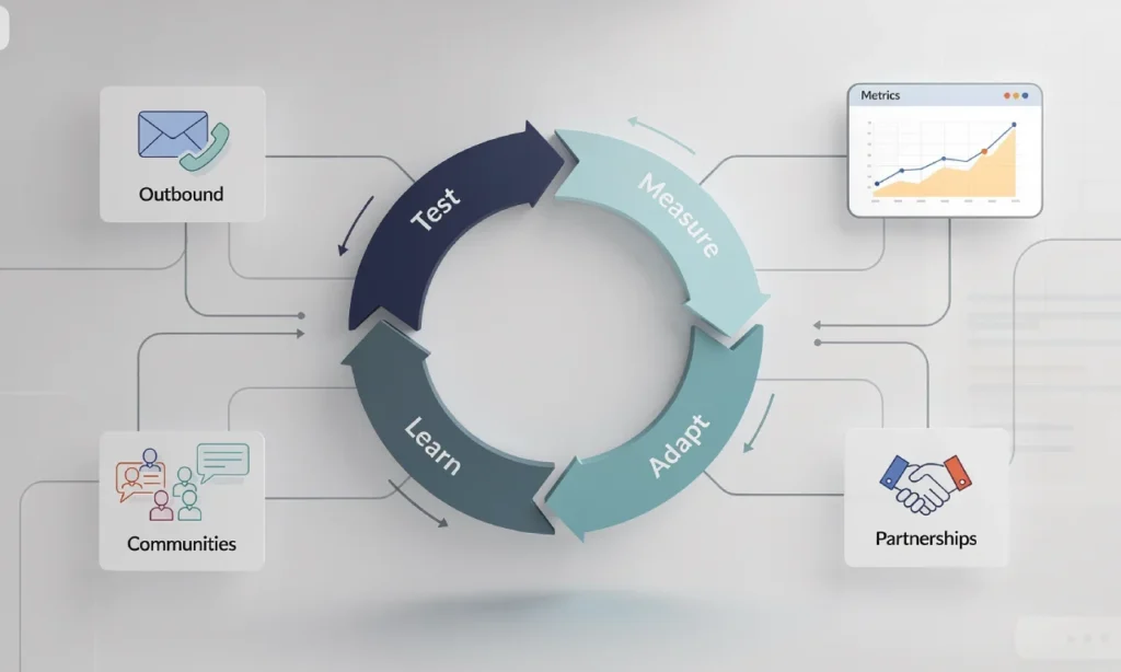Pre-seed go-to-market strategy focused on testing acquisition channels and fast learning cycles