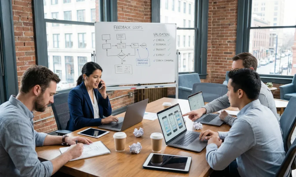 Startup founders validating a real customer problem using early MVPs and customer interviews at the pre-seed stage