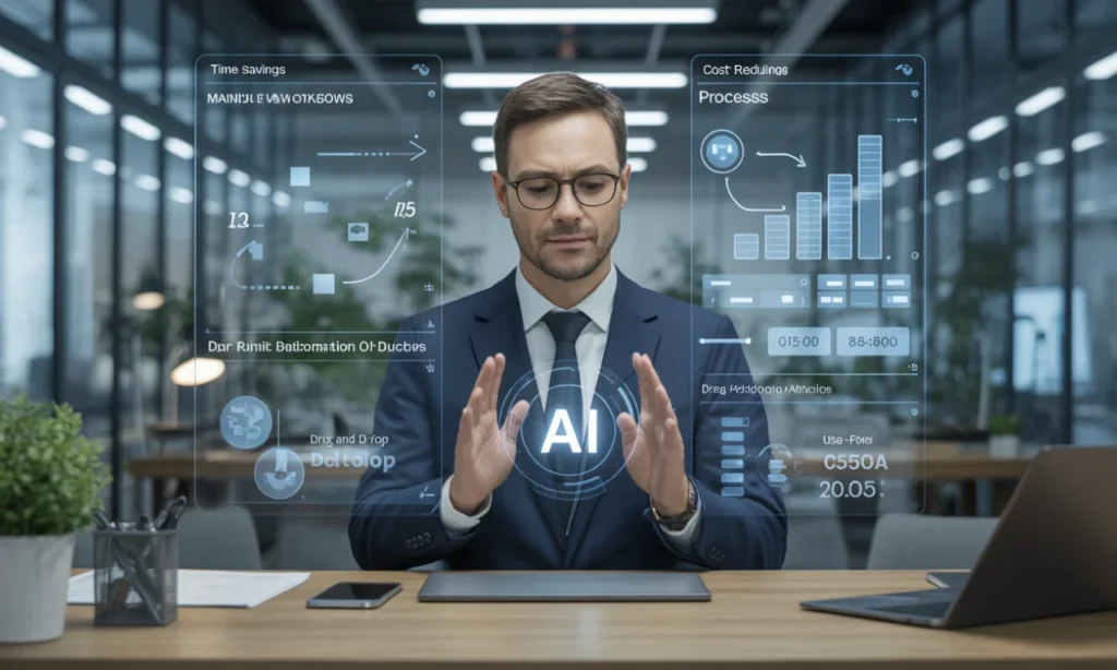 Comparison of manual business processes versus AI-automated workflows for small businesses.